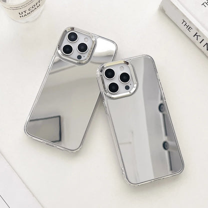 Luxury Makeup Mirror iPhone Case – Plated Acrylic Shockproof Cover for iPhone X to 16 Pro Max