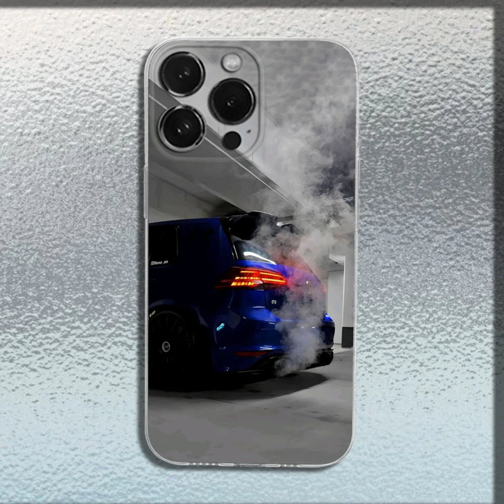 Golf MK7 GTI Transparent iPhone Case – Soft TPU Cover for iPhone 12 to 16