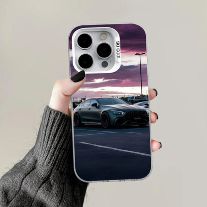 AMG GT Inspired Car Phone Case – Matte Anti-Fall Cover for iPhone 12–16 Series