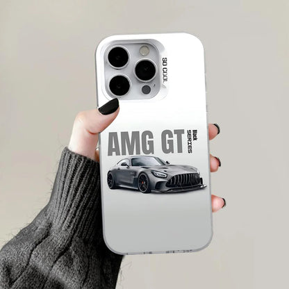 AMG GT Inspired Car Phone Case – Matte Anti-Fall Cover for iPhone 12–16 Series