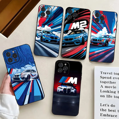 EPC™ M2 M4 Sports Car Case – Shockproof Soft Silicone Phone Cover for iPhone 6 to iPhone 16 Series