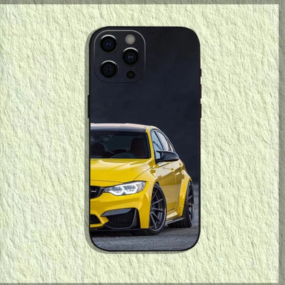 Red Sport BMW-Inspired iPhone Case – Soft Black Shockproof Cover for iPhone 11–16 Series