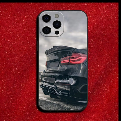 BMW Taillight-Inspired Soft TPU Case – Sleek Black Car Light Design for iPhone 5 to iPhone 16 Series