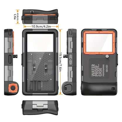 Universal Waterproof Diving Phone Case with Lanyard – IPX8 Certified for iPhone, Samsung & Devices up to 6.8"