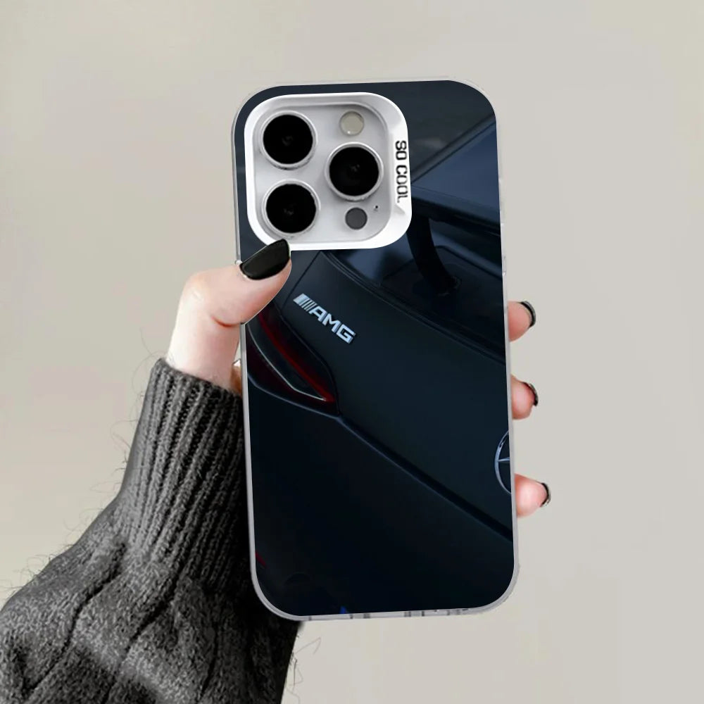 AMG GT Inspired Car Phone Case – Matte Anti-Fall Cover for iPhone 12–16 Series