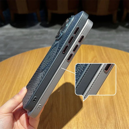 Ultra Slim Heat-Dissipating iPhone Case – Magnetic Magsafe Cover with Breathable Mesh Design (iPhone 12–16)