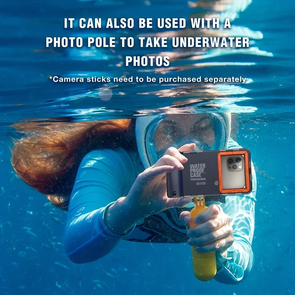 Universal Waterproof Diving Phone Case with Lanyard – IPX8 Certified for iPhone, Samsung & Devices up to 6.8"