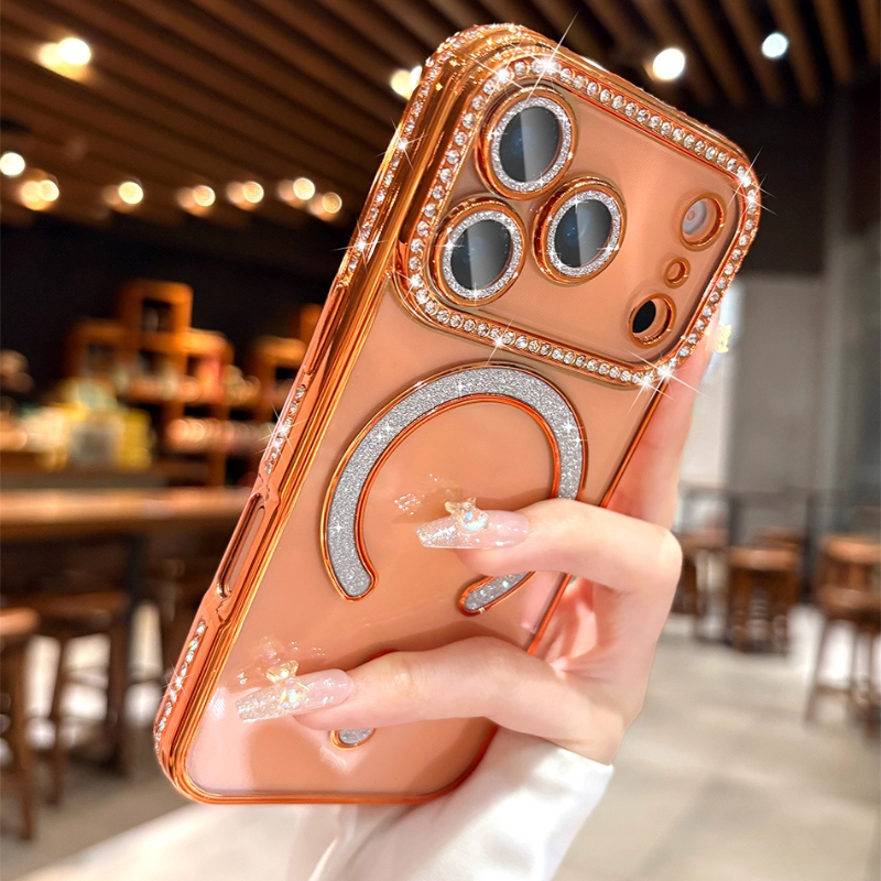 ClearEdge Sparkle Case for iPhone – Magnetic Frame & Full Camera Protection