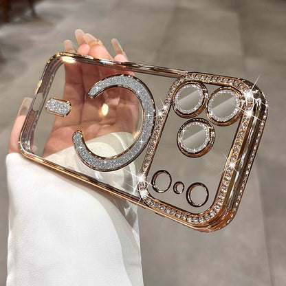 ClearEdge Sparkle Case for iPhone – Magnetic Frame & Full Camera Protection