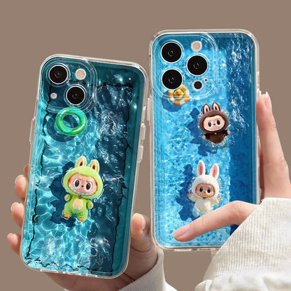 LABUBU™ Summer Pool Case + Kawaii Charm Strap