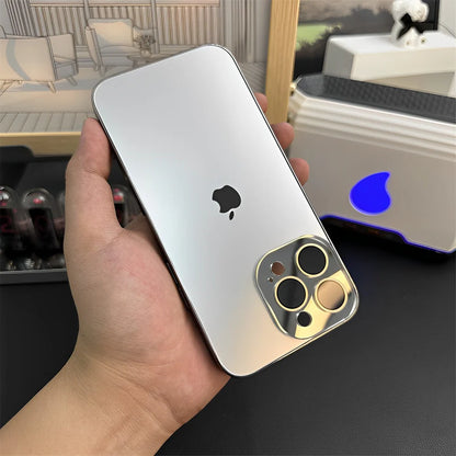 Satin Frosted Glass Case – For iPhone (11–16 Pro Max)