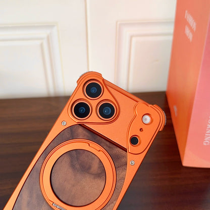 PulseCase™ WoodFrame Metal Case – MagSafe Stand Edition