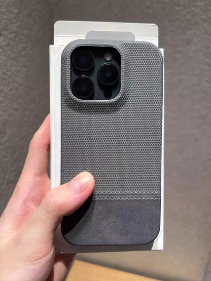 PulseCase™ Woven Leather iPhone Case – Luxury Grip Edition MagSafe