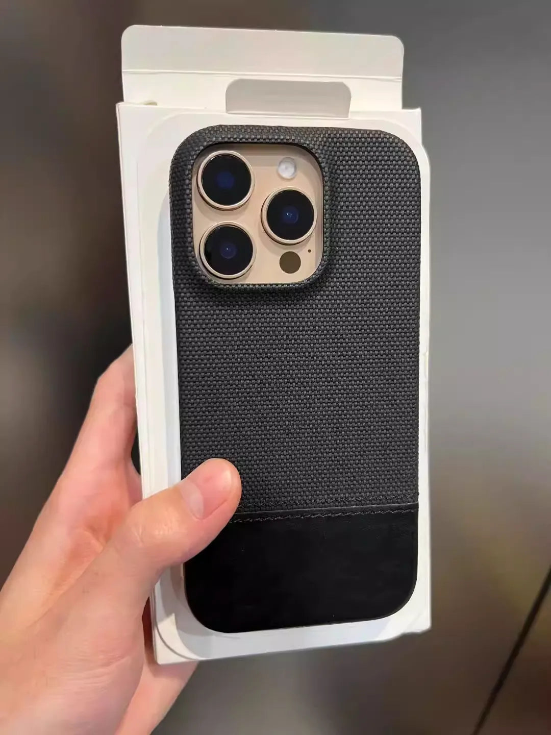 PulseCase™ Woven Leather iPhone Case – Luxury Grip Edition MagSafe