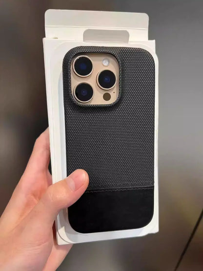 PulseCase™ Woven Leather iPhone Case – Luxury Grip Edition MagSafe