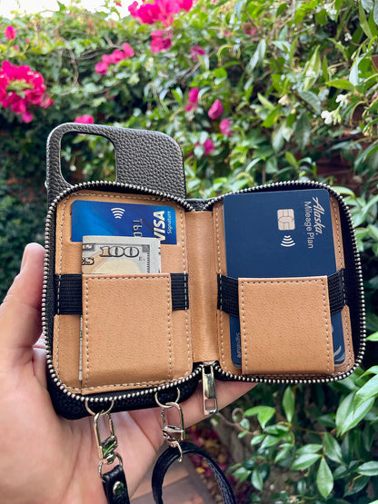 PulseCase™ ZipWallet Leather Case – Everyday Carry Edition