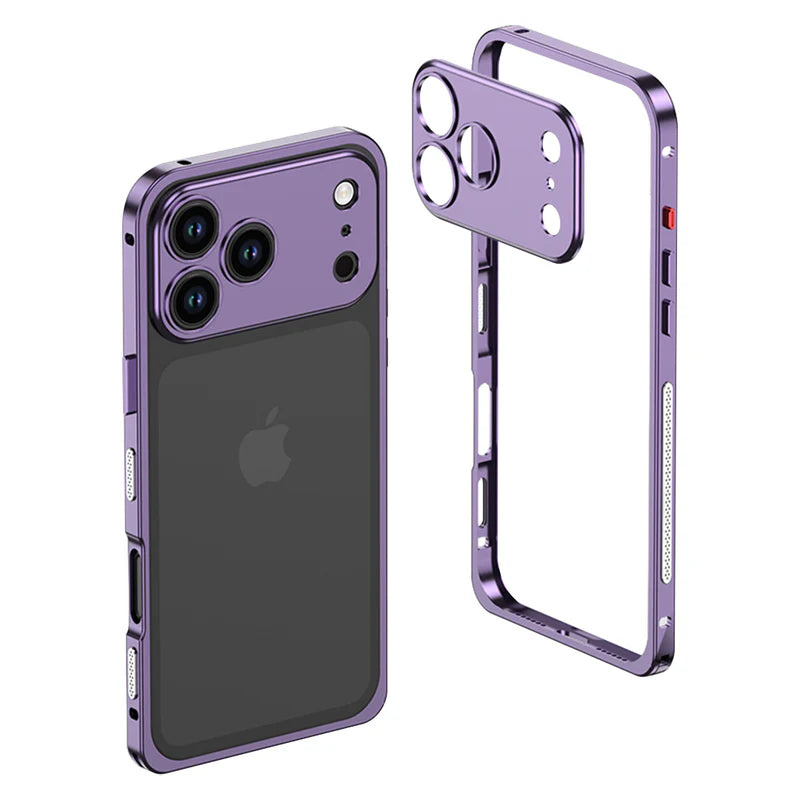 Edge Metal Frame for iPhone – Shockproof Armor with Camera Lens Protector