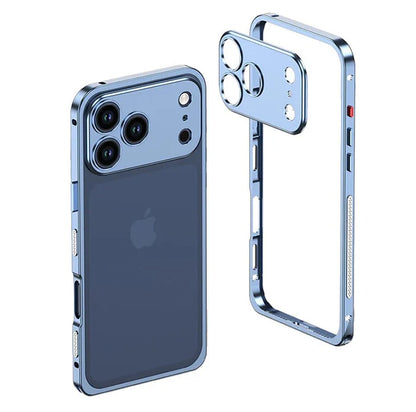 Edge Metal Frame for iPhone – Shockproof Armor with Camera Lens Protector