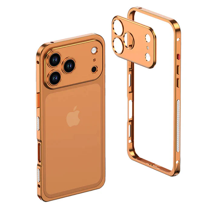 Edge Metal Frame for iPhone – Shockproof Armor with Camera Lens Protector