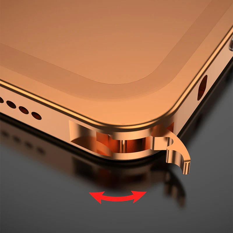 Edge Metal Frame for iPhone – Shockproof Armor with Camera Lens Protector