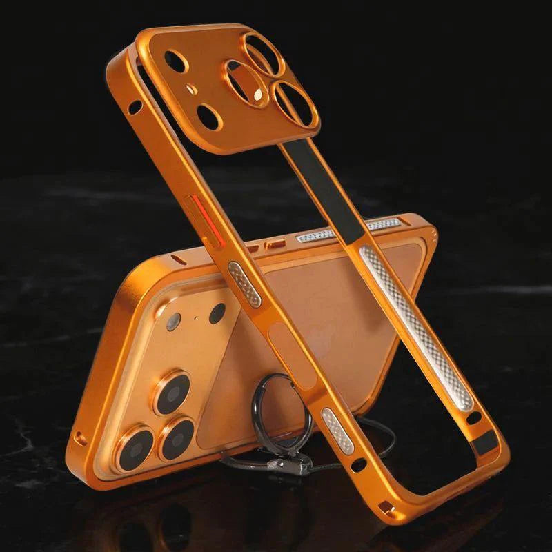 Edge Metal Frame for iPhone – Shockproof Armor with Camera Lens Protector