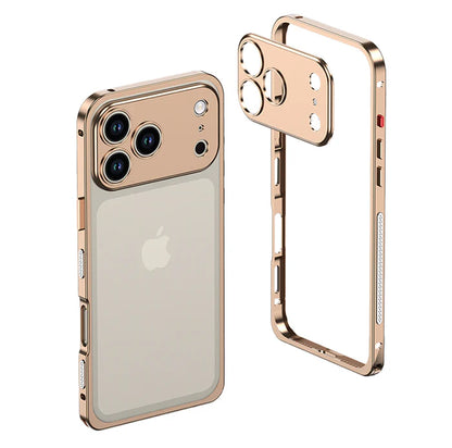Edge Metal Frame for iPhone – Shockproof Armor with Camera Lens Protector