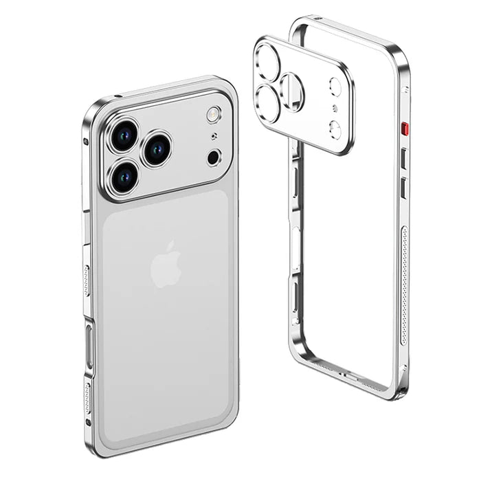 Edge Metal Frame for iPhone – Shockproof Armor with Camera Lens Protector