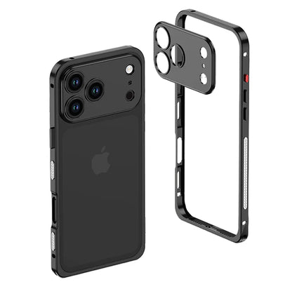 Edge Metal Frame for iPhone – Shockproof Armor with Camera Lens Protector