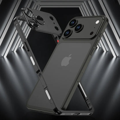 Edge Metal Frame for iPhone – Shockproof Armor with Camera Lens Protector