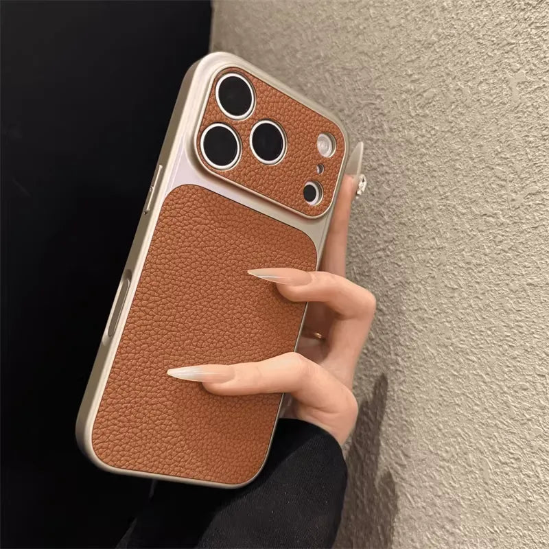 Luxury Textured Leather iPhone Case