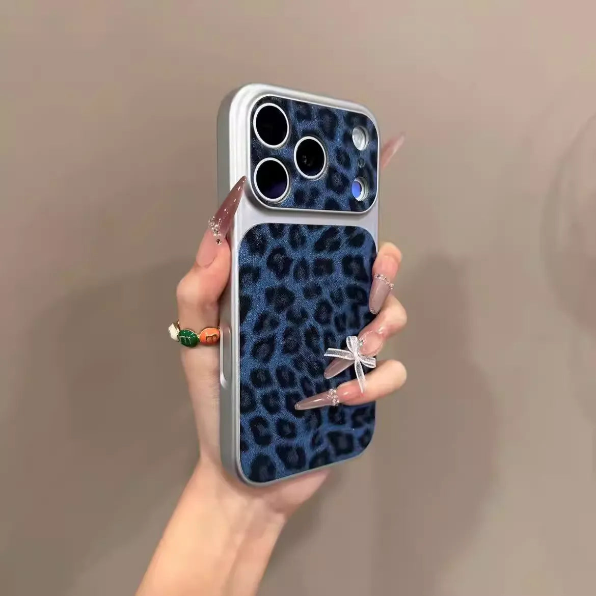 Leopard Pattern Leather iPhone Case