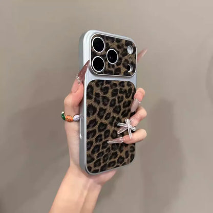 Leopard Pattern Leather iPhone Case