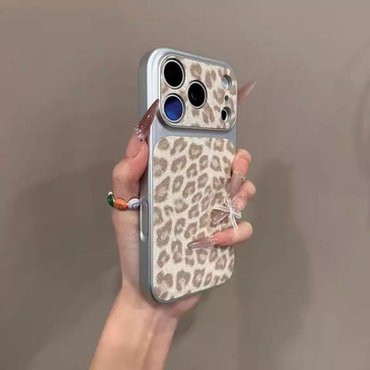 Leopard Pattern Leather iPhone Case