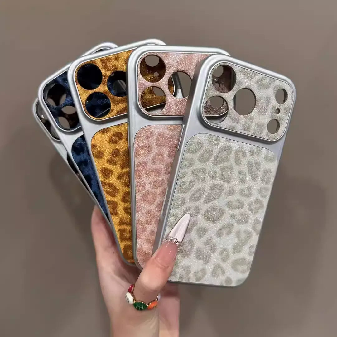 Leopard Pattern Leather iPhone Case