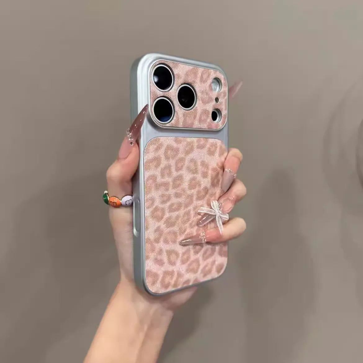 Leopard Pattern Leather iPhone Case