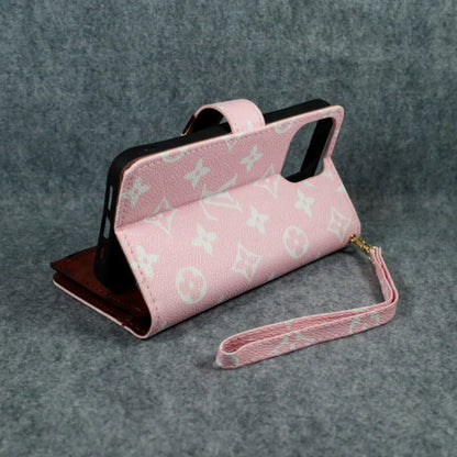 Luxury Wallet Flip iPhone Case with Zipper & Kickstand