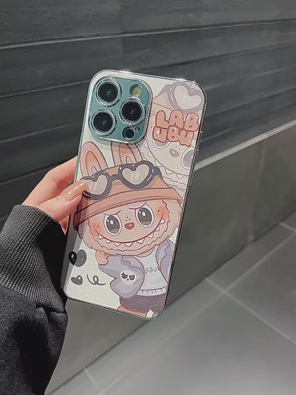 Labubu™ Heart Glass iPhone Case – Cute Bunny Design