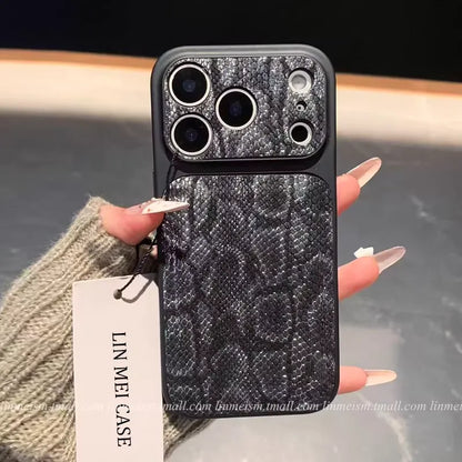 Snake Texture iPhone Case – Premium Leather Feel