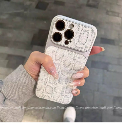 Snake Texture iPhone Case – Premium Leather Feel