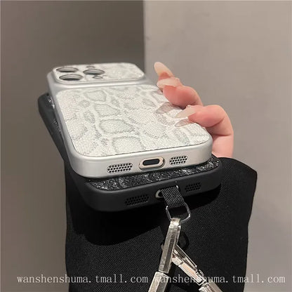 Snake Texture iPhone Case – Premium Leather Feel