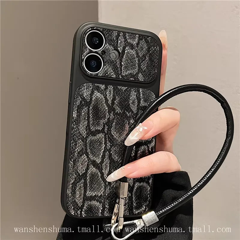 Snake Texture iPhone Case – Premium Leather Feel