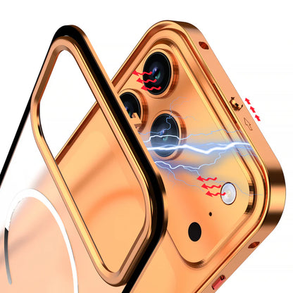 TitanFrame™ Metal Magnetic Case – Clear Back & Camera Lens Protection