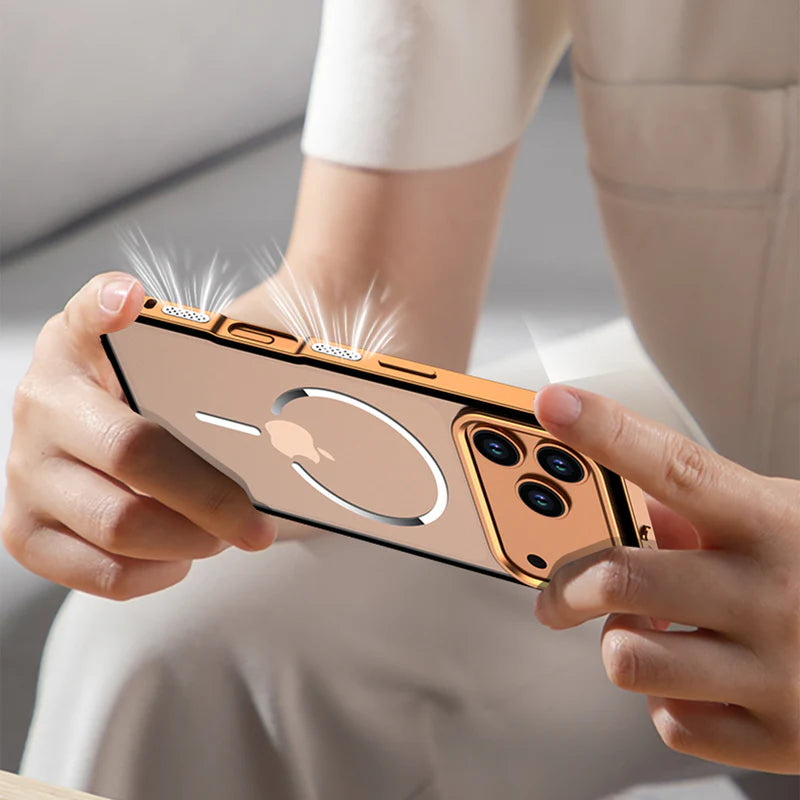 TitanFrame™ Metal Magnetic Case – Clear Back & Camera Lens Protection