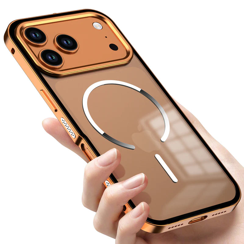 TitanFrame™ Metal Magnetic Case – Clear Back & Camera Lens Protection